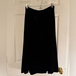 Vintage Cleo Black Velvet Maxi Skirt
